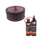 K&N Air Filter 66-3100 + Recharge Kit