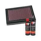 K&N Air Filter AL-1004 + Recharge Kit