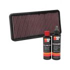 K&N Air Filter AL-1015 + Recharge Kit