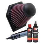 K&N Air Filter BM-1205 + Recharge Kit