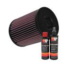 K&N Air Filter E-0642 + Recharge Kit