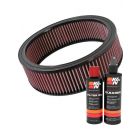 K&N Air Filter E-1500 + Recharge Kit