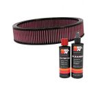 K&N Air Filter E-1650 + Recharge Kit