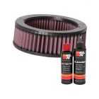 K&N Air Filter E-2490 + Recharge Kit