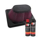 K&N Air Filter E-3034 + Recharge Kit