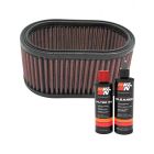 K&N Air Filter E-3341 + Recharge Kit