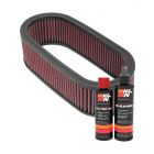 K&N Air Filter E-3671 + Recharge Kit