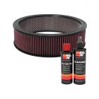 K&N Air Filter E-3750 + Recharge Kit