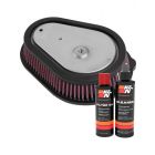 K&N Air Filter E-3975 + Recharge Kit