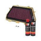 K&N Air Filter HA-1008R + Recharge Kit