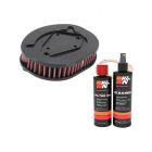 K&N Air Filter HD-1212 + Recharge Kit