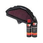 K&N Air Filter KA-1008 + Recharge Kit