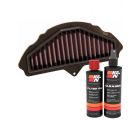 K&N Air Filter KA-1008R + Recharge Kit