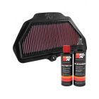 K&N Air Filter KA-1016 + Recharge Kit