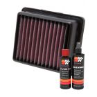 K&N Air Filter KT-1211 + Recharge Kit