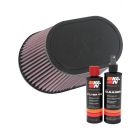 K&N Air Filter RU-1001 + Recharge Kit