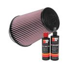 K&N Air Filter RU-1027 + Recharge Kit