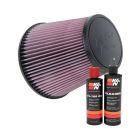 K&N Air Filter RU-1029 + Recharge Kit