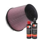 K&N Air Filter RU-1042 + Recharge Kit