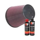 K&N Air Filter RU-1044 + Recharge Kit