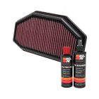 K&N Air Filter TB-1011 + Recharge Kit