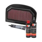 K&N Air Filter TB-1212 + Recharge Kit