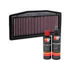 K&N Air Filter TB-7617 + Recharge Kit