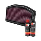 K&N Air Filter YA-1009 + Recharge Kit