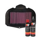 K&N Air Filter YA-1210 + Recharge Kit