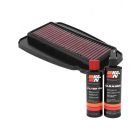K&N Air Filter YA-1219 + Recharge Kit