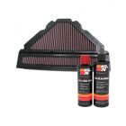 K&N Air Filter YA-6096 + Recharge Kit