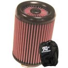 K&N Clamp-On Round Straight Air Filter X-Stream RX-2820 + Filter Wrap