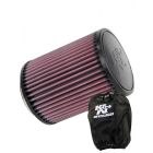 K&N Round Clamp-On Air Filter RU-2820 + Filter Wrap
