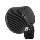 K&N Clamp-On Tapered Conical Air Filter RU-3106HBK + Filter Wrap
