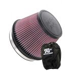 K&N Universal Clamp-On Air Filter RU-2960 + Filter Wrap