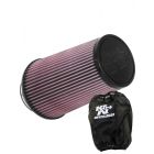 K&N Universal Clamp-On Air Filter RU-3690 + Filter Wrap