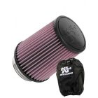 K&N Universal Clamp-On Air Filter RU-4630XD + Filter Wrap