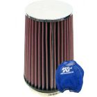K&N Clamp-On Round Tapered Air Filter RC-4760 + Filter Wrap