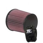 K&N Round Tapered Universal Clamp-On Air Filter Centered RU-5283 + Filter Wrap