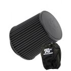K&N Round Tapered Clamp-On Air Filter RU-5283HBK + Filter Wrap