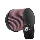 K&N Universal Clamp-On Air Filter RU-4940 + Filter Wrap