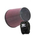 K&N Universal Clamp-On Air Filter RU-1044 + Filter Wrap