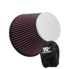 K&N Round Tapered Clamp-On Air Filter RF-1048 + Filter Wrap