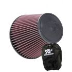 K&N Universal Clamp-On Air Filter RU-1048XD + Filter Wrap