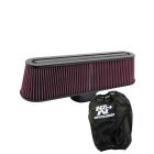 K&N Air Filter w/ Carbon Fiber Top and Base RP-5135 + Filter Wrap