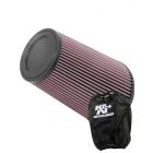 K&N Universal Clamp-On Air Filter RU-2815 + Filter Wrap