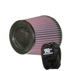 K&N Round Tapered Air Filter - Carbon Fiber Top RP-5113 + Filter Wrap