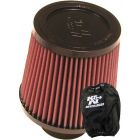 K&N Clamp-On Round Tapered Air Filter RU-4960 + Filter Wrap