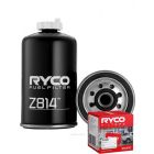 Ryco Fuel Filter Heavy Duty Spin-On Z814 + Service Stickers
