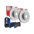Protex Ultra Front Disc Brake Rotors + Blue Brake Pads